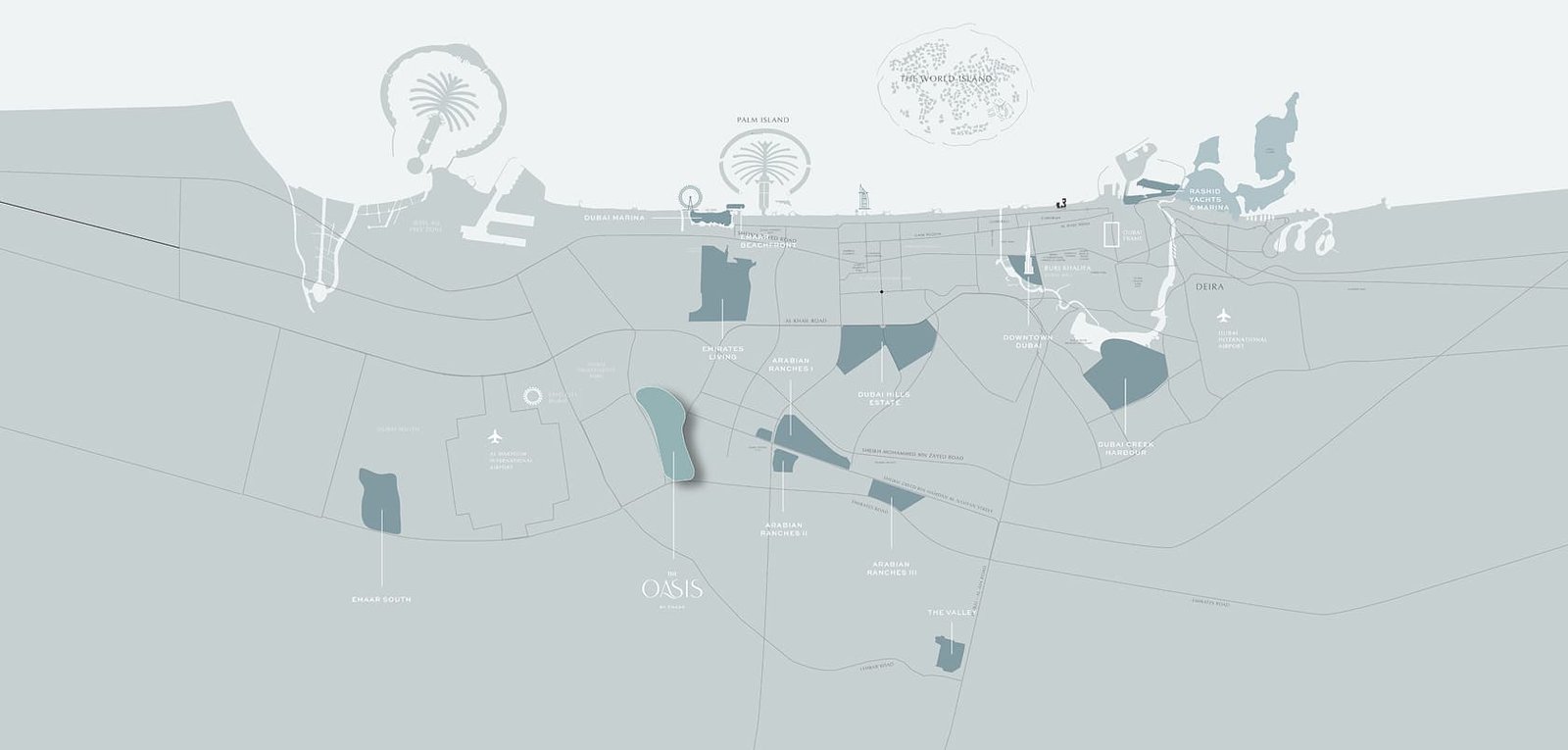 The Oasis by Emaar map